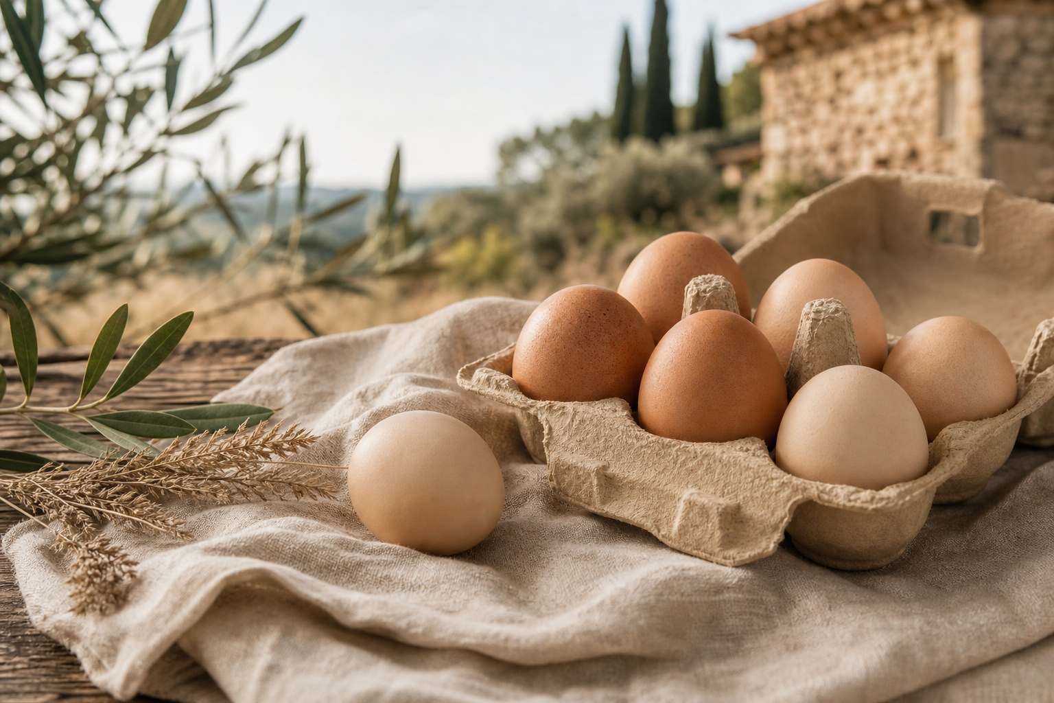 Huevos camperos Granja Kokki en caja de cartón